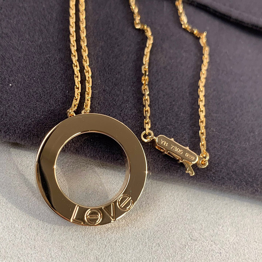 [Noble Aura jewelry]LOVE NECKLACE 16MM 3 DIAMONDS