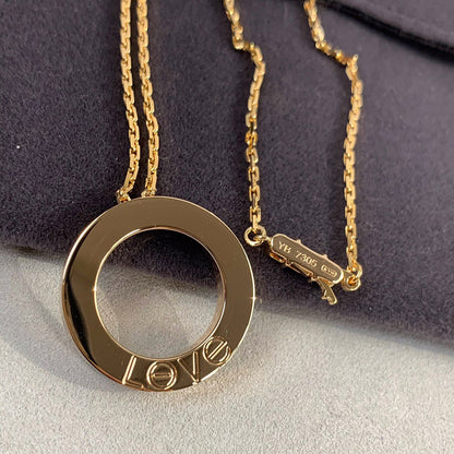 [Noble Aura jewelry]LOVE NECKLACE 16MM 3 DIAMONDS