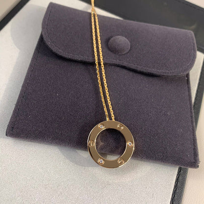 [Noble Aura jewelry]LOVE NECKLACE 16MM 3 DIAMONDS