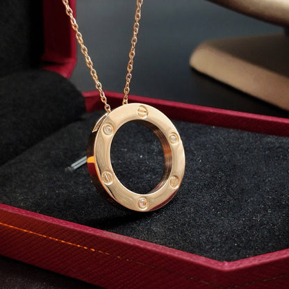 [Noble Aura jewelry]LOVE NECKLACE 16MM 3 DIAMONDS