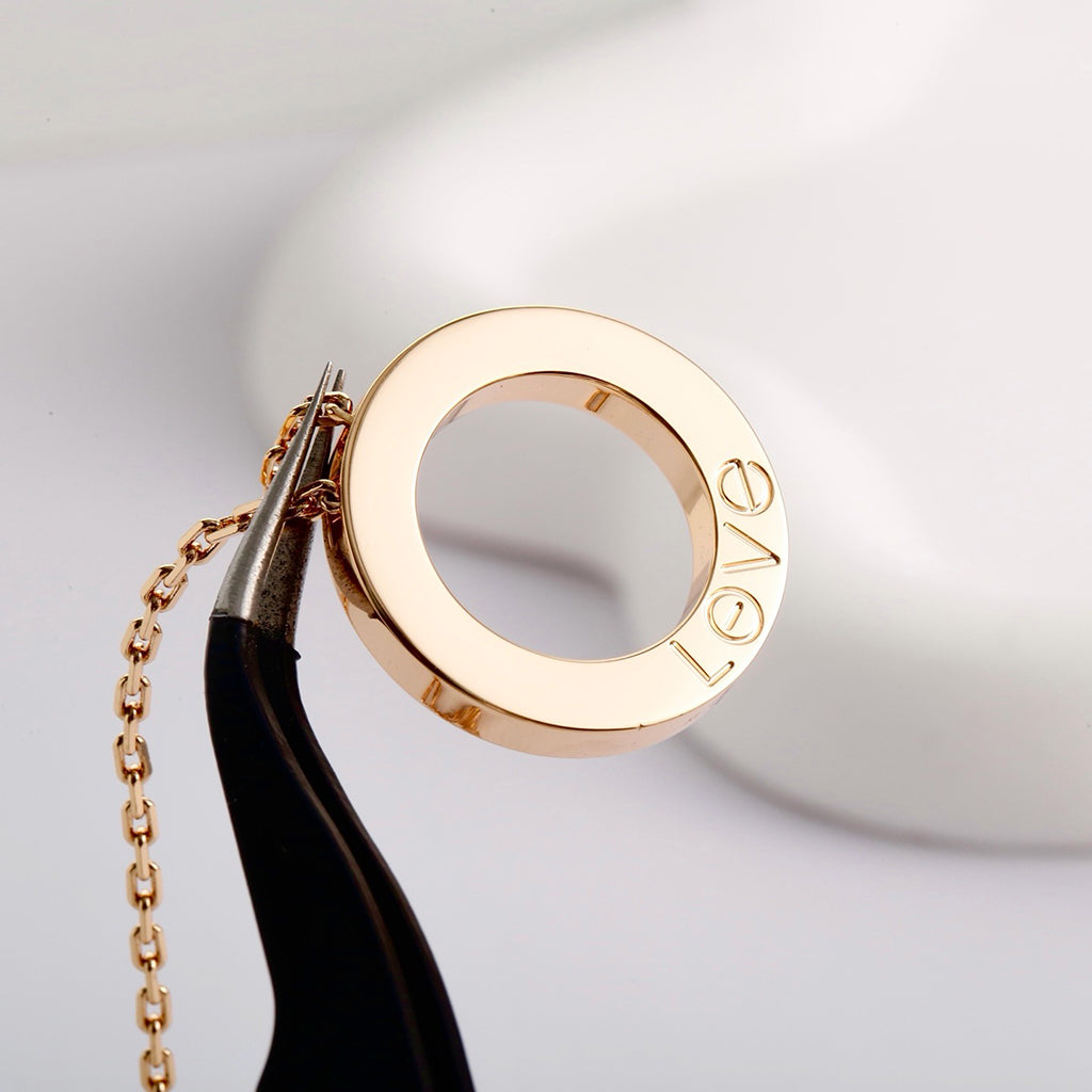 [Noble Aura jewelry]LOVE NECKLACE 16MM  FULL DIAMOND