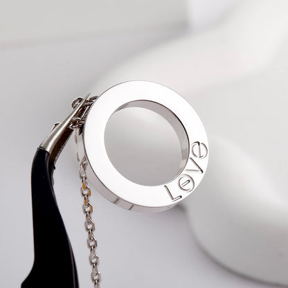[Noble Aura jewelry]LOVE NECKLACE 16MM  FULL DIAMOND