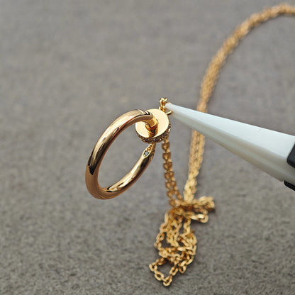 [Noble Aura jewelry]JUSTE NECKLACE HALF DIAMOND