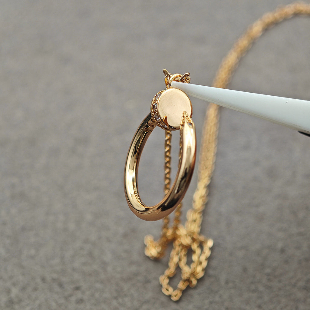 [Noble Aura jewelry]JUSTE NECKLACE HALF DIAMOND