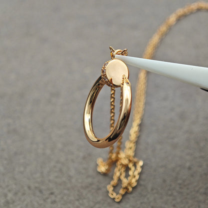 [Noble Aura jewelry]JUSTE NECKLACE HALF DIAMOND