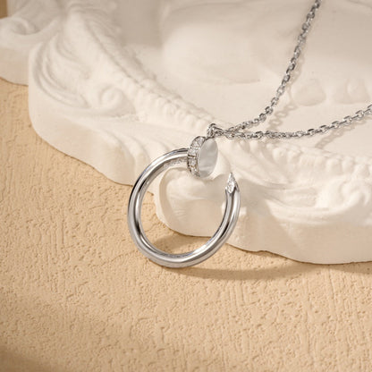 [Noble Aura jewelry]JUSTE NECKLACE HALF DIAMOND