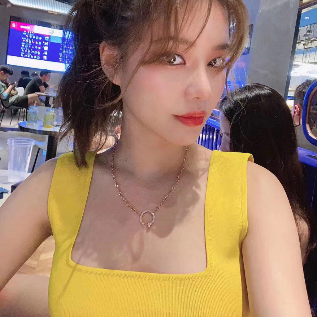[Noble Aura jewelry]JUSTE NECKLACE FULL DIAMONDS