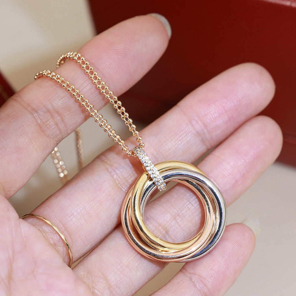 [Noble Aura jewelry]TRINITY MEDIUM  DIAMONDS NECKLACE