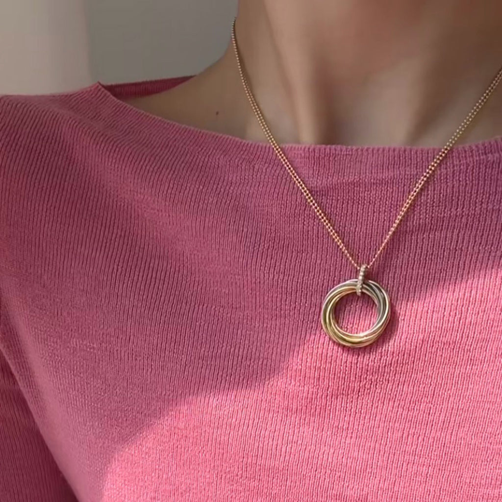 [Noble Aura jewelry]TRINITY MEDIUM  DIAMONDS NECKLACE
