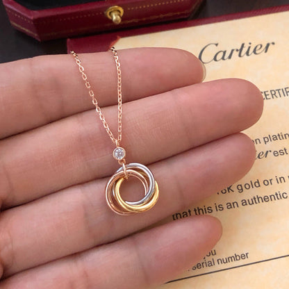 [Noble Aura jewelry]TRINITY  NECKLACE 1 DIAMOND