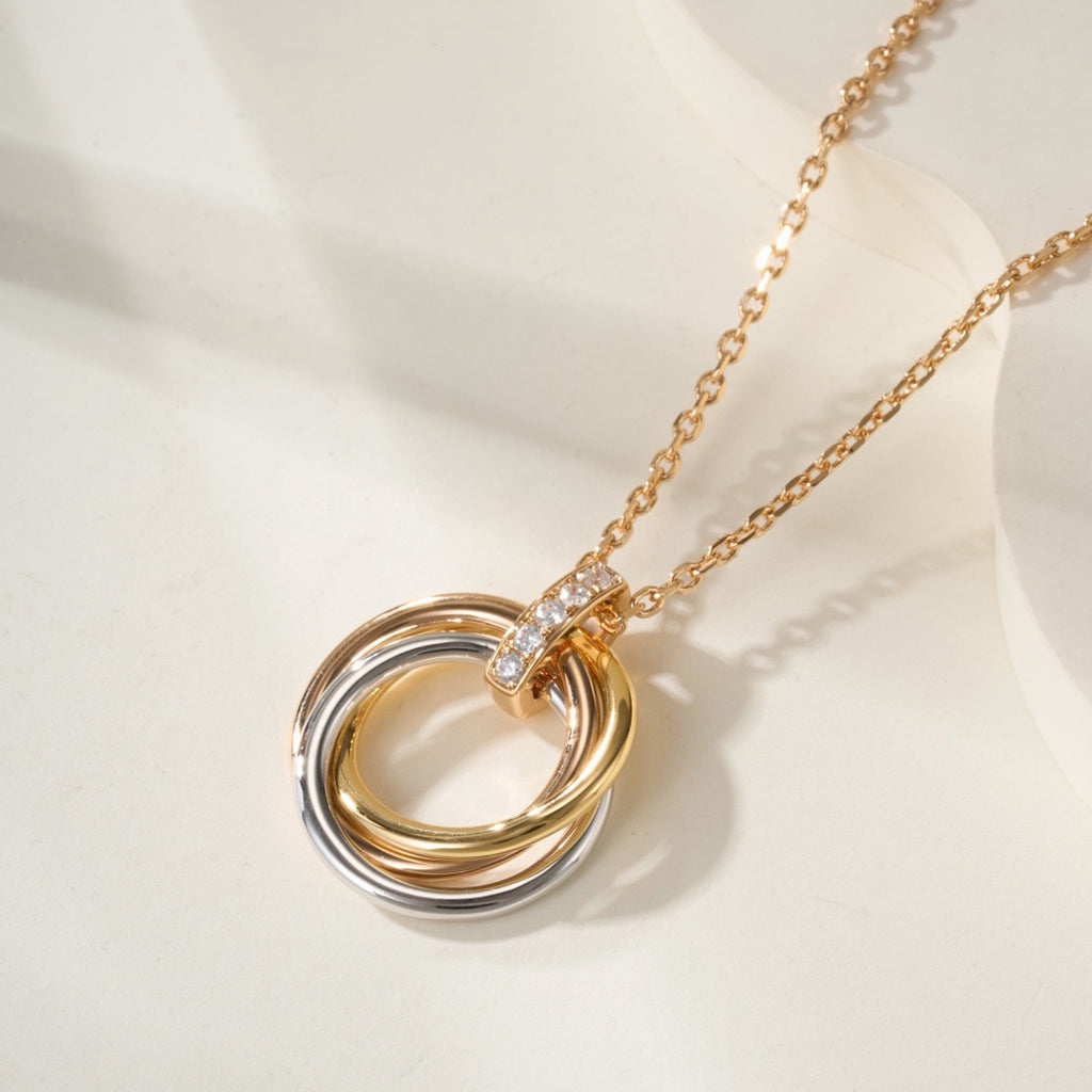 [Noble Aura jewelry]TRINITY MEDIUM  DIAMONDS NECKLACE
