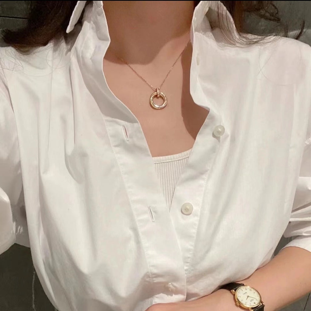 [Noble Aura jewelry]TRINITY MEDIUM  DIAMONDS NECKLACE