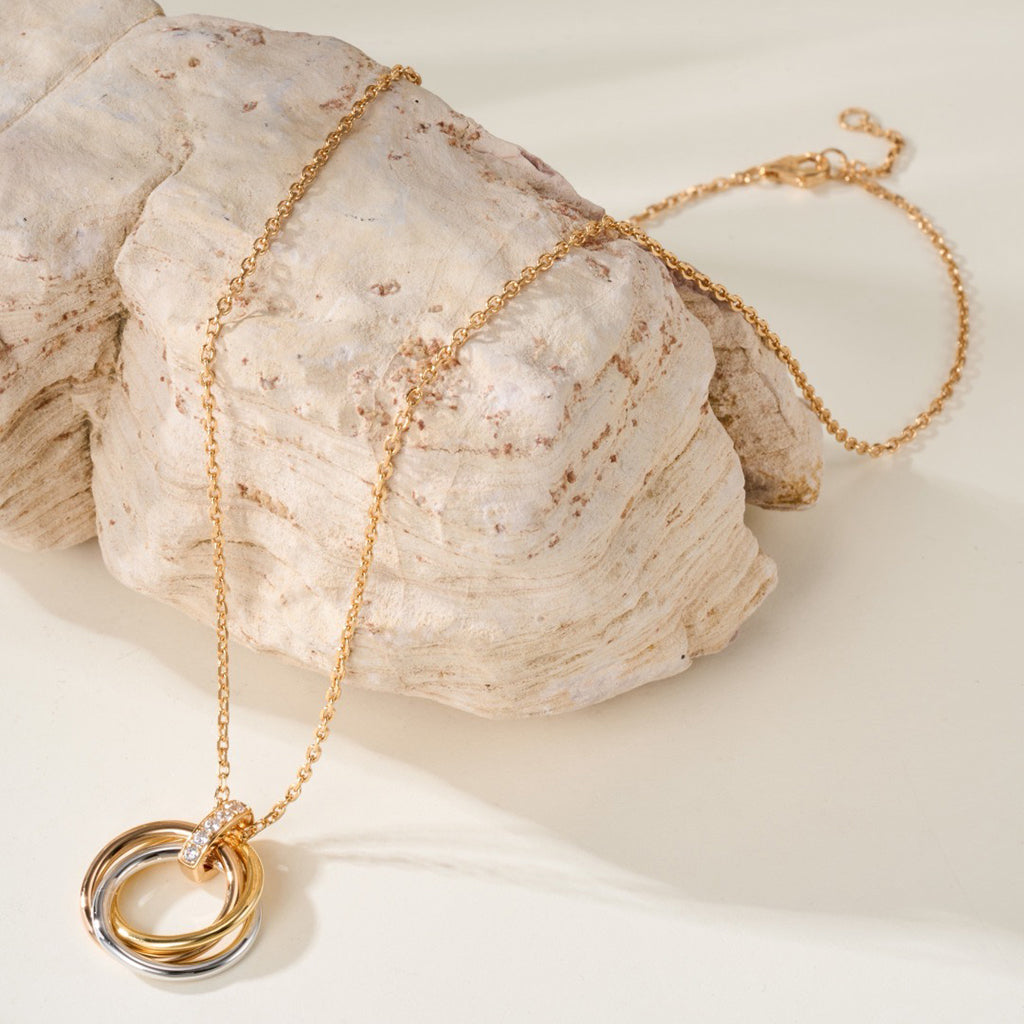 [Noble Aura jewelry]TRINITY MEDIUM  DIAMONDS NECKLACE