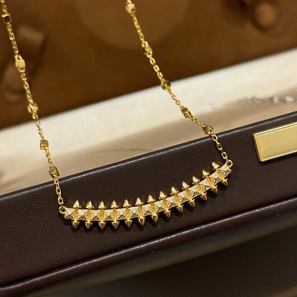 [Noble Aura jewelry]CLASH  SMALL FULL DIAMOND NECKLACE