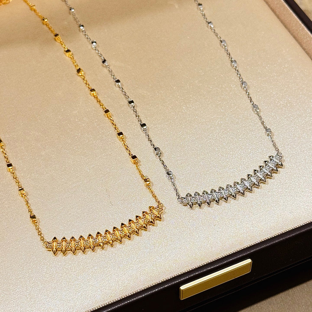 [Noble Aura jewelry]CLASH  SMALL FULL DIAMOND NECKLACE