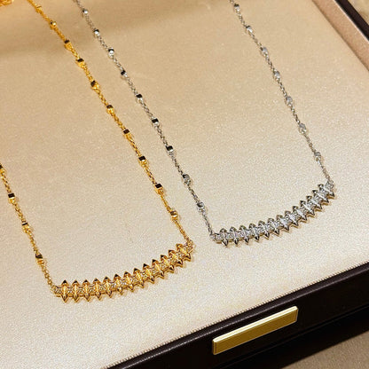 [Noble Aura jewelry]CLASH  SMALL FULL DIAMOND NECKLACE
