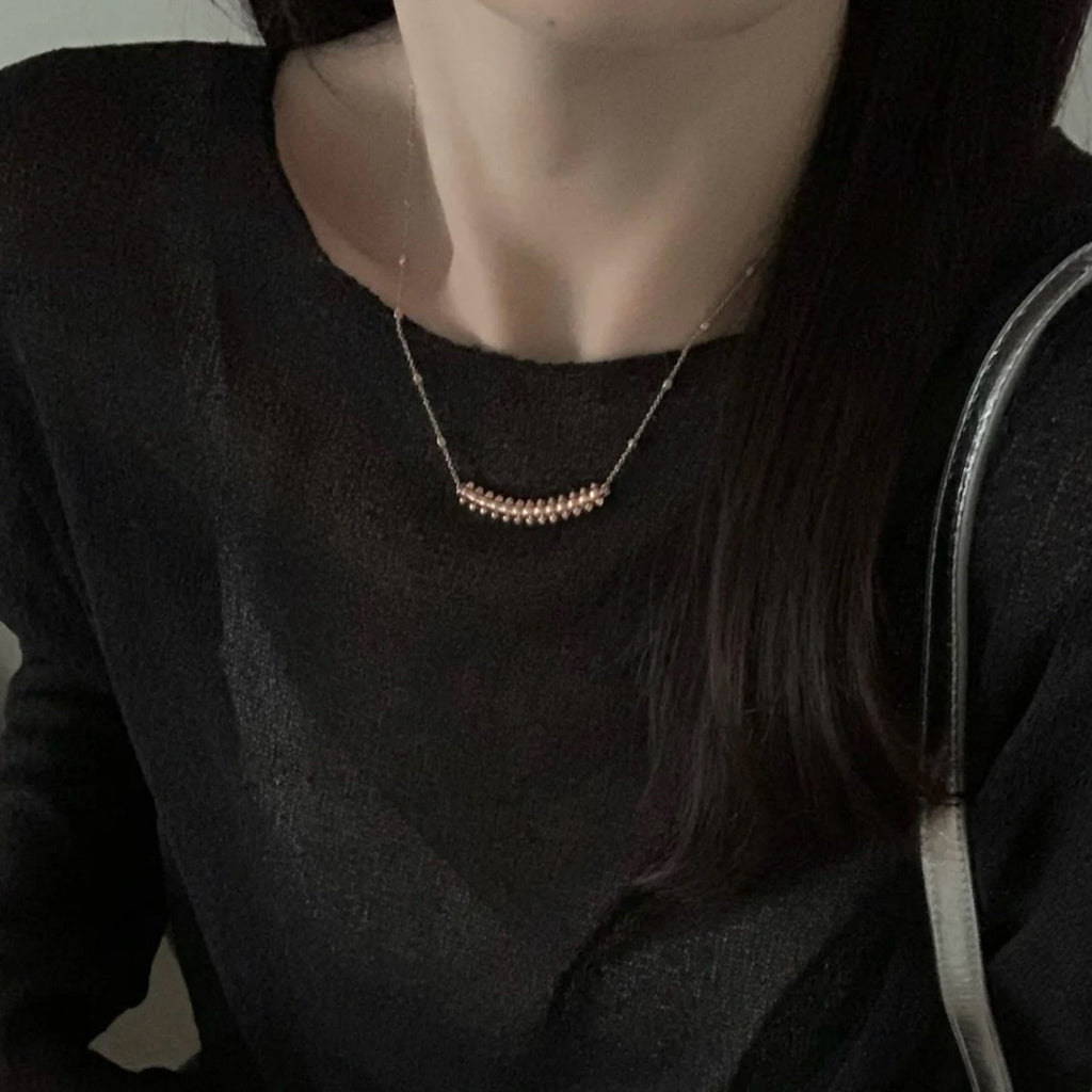 [Noble Aura jewelry]CLASH  SMALL FULL DIAMOND NECKLACE