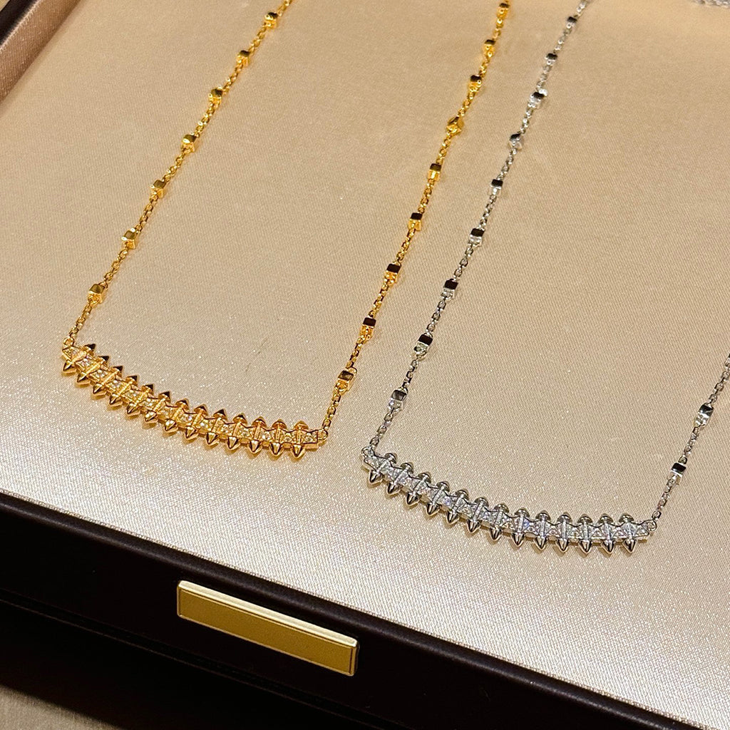 [Noble Aura jewelry]CLASH  SMALL FULL DIAMOND NECKLACE