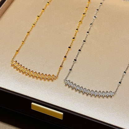 [Noble Aura jewelry]CLASH  SMALL FULL DIAMOND NECKLACE