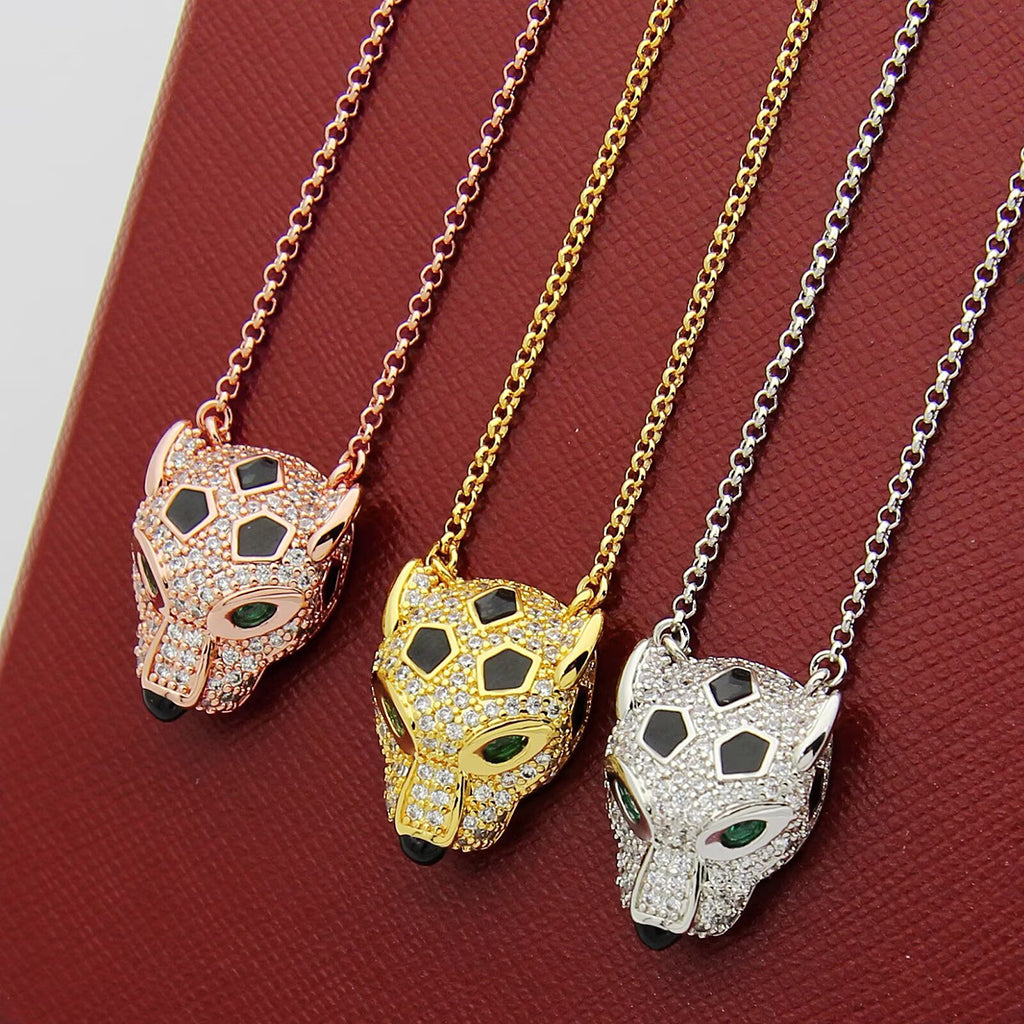 [Noble Aura jewelry]PANTHERE FULL DIAMOND NECKLACE