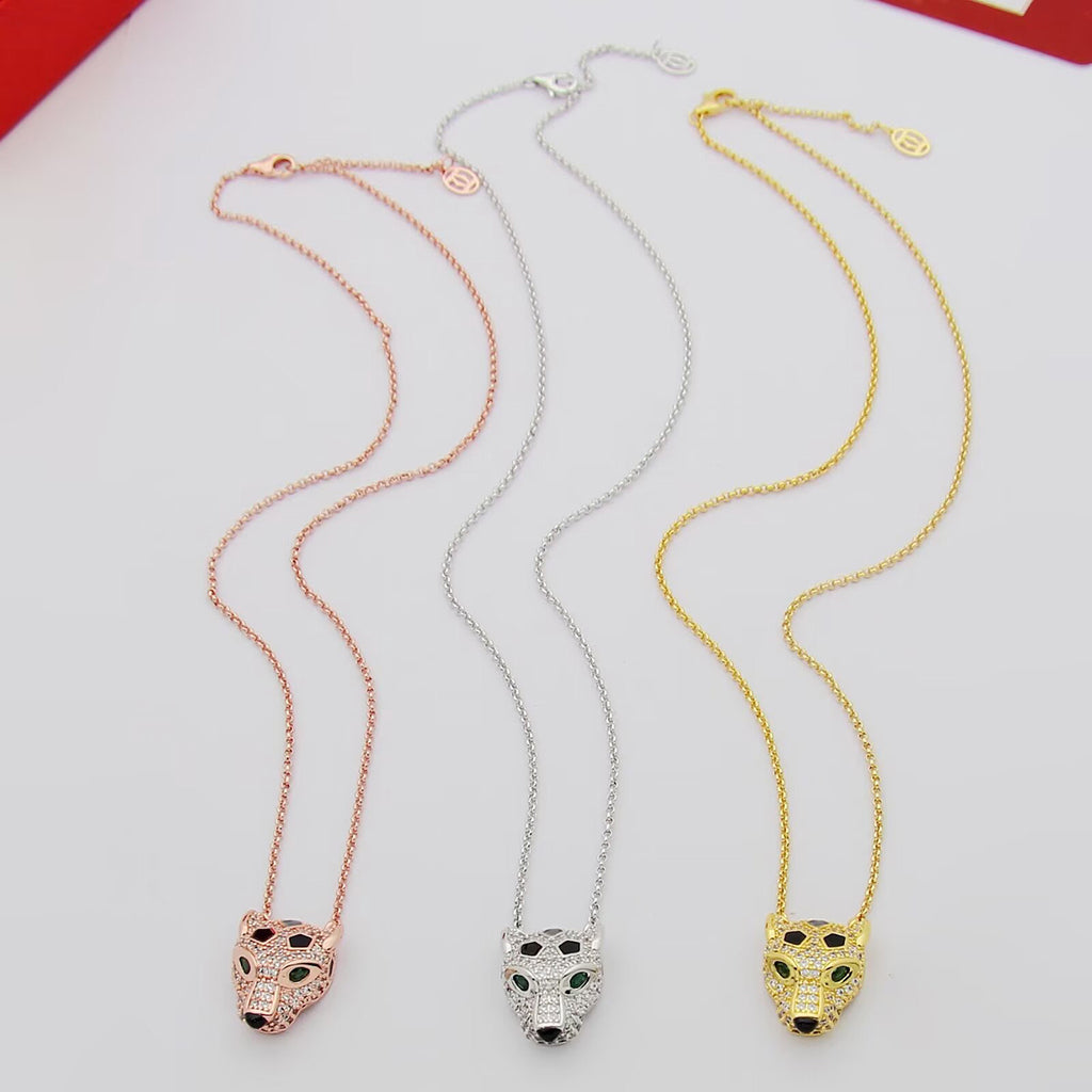 [Noble Aura jewelry]PANTHERE FULL DIAMOND NECKLACE