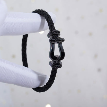 [Noble Aura jewelry]FORCE LARGE SERIES HORSESHOE BLACK SAMURAI BRACELET