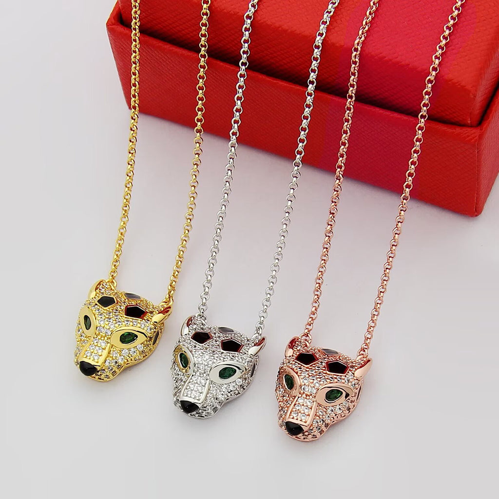 [Noble Aura jewelry]PANTHERE FULL DIAMOND NECKLACE