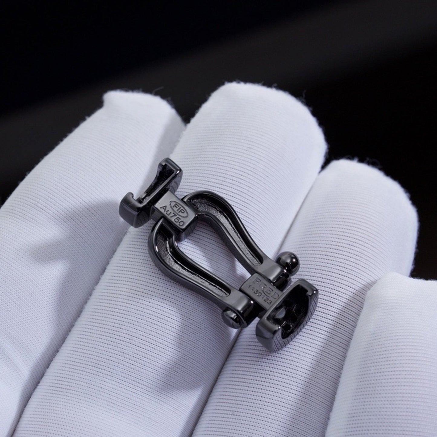 [Noble Aura jewelry]FORCE LARGE SERIES HORSESHOE BLACK SAMURAI BRACELET