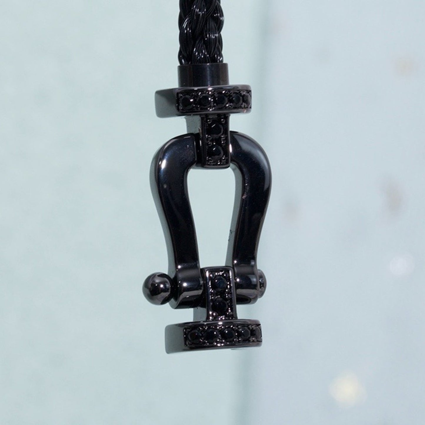 [Noble Aura jewelry]FORCE LARGE SERIES HORSESHOE BLACK SAMURAI BRACELET