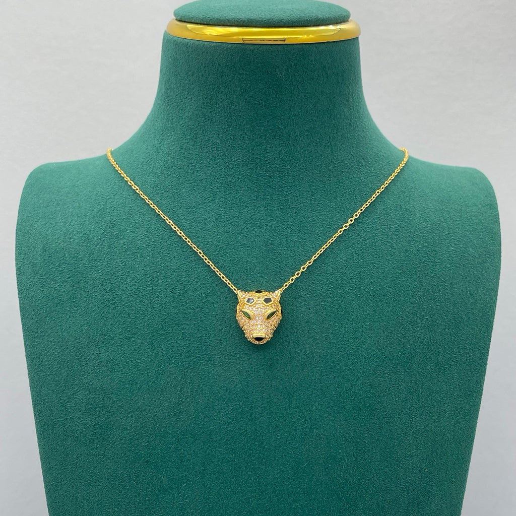 [Noble Aura jewelry]PANTHERE FULL DIAMOND NECKLACE