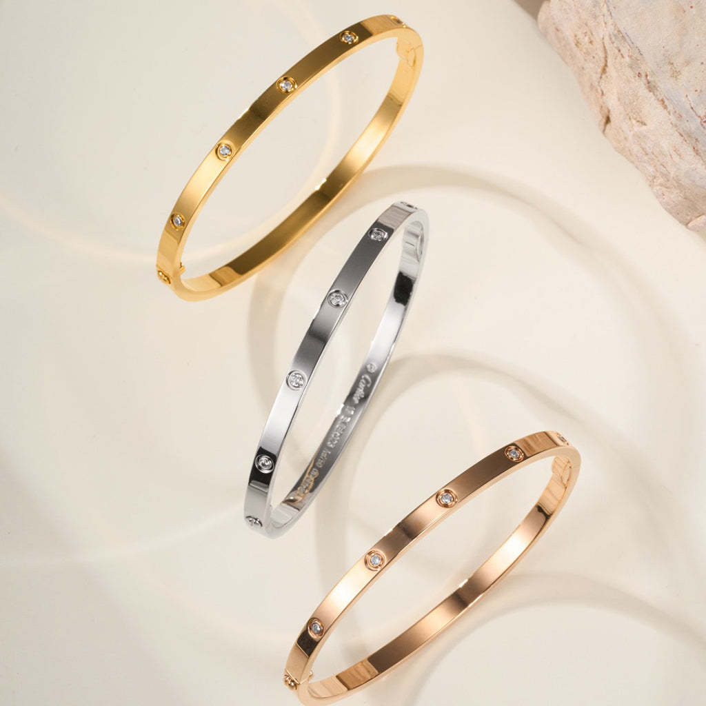 [Noble Aura jewelry]LOVE BRACELET 3.65MM 10 DIAMONDS