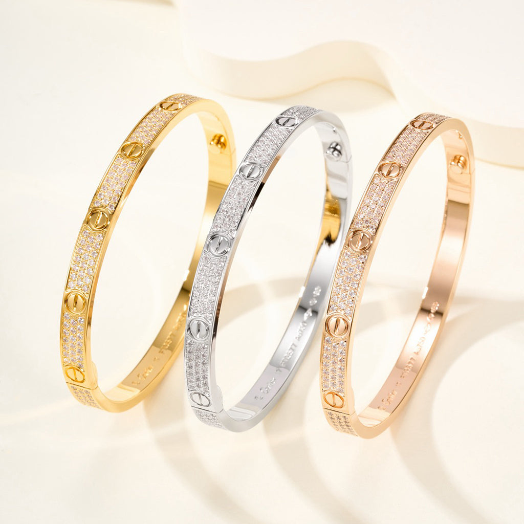 [Noble Aura jewelry]LOVE BRACELET 4.8MM DIAMOND-PAVED