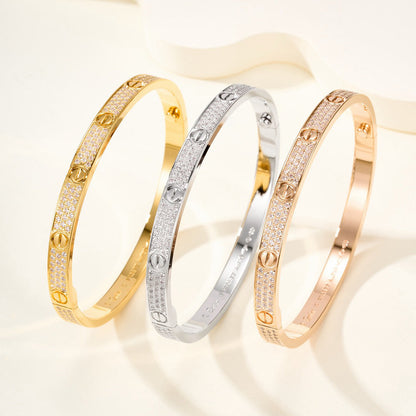 [Noble Aura jewelry]LOVE BRACELET 4.8MM DIAMOND-PAVED