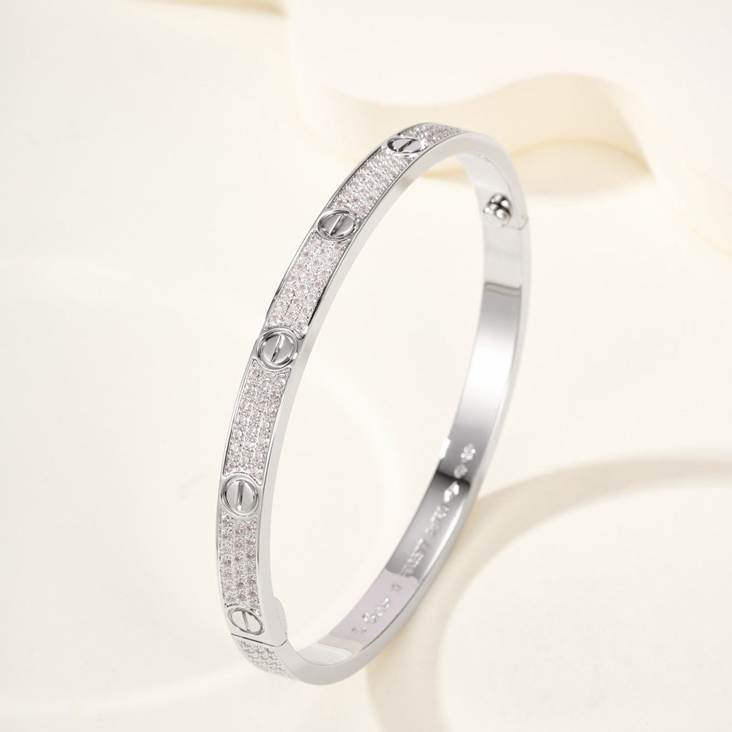 [Noble Aura jewelry]LOVE BRACELET 4.8MM DIAMOND-PAVED