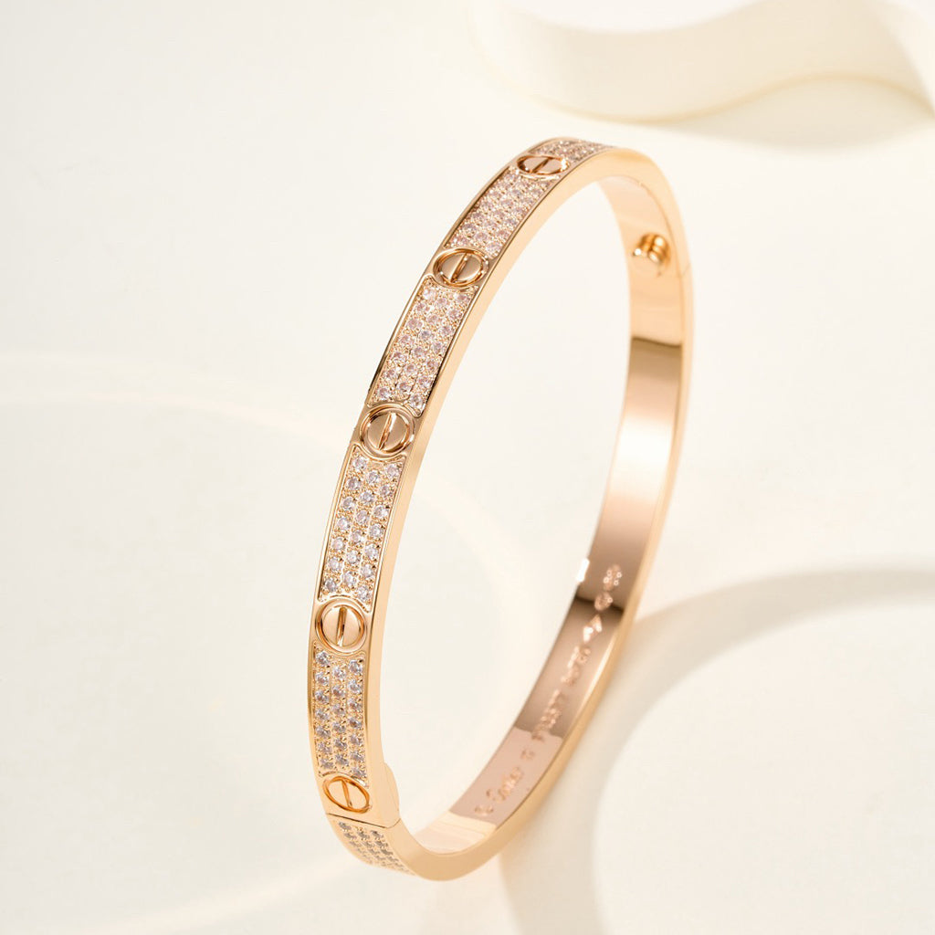 [Noble Aura jewelry]LOVE BRACELET 4.8MM DIAMOND-PAVED