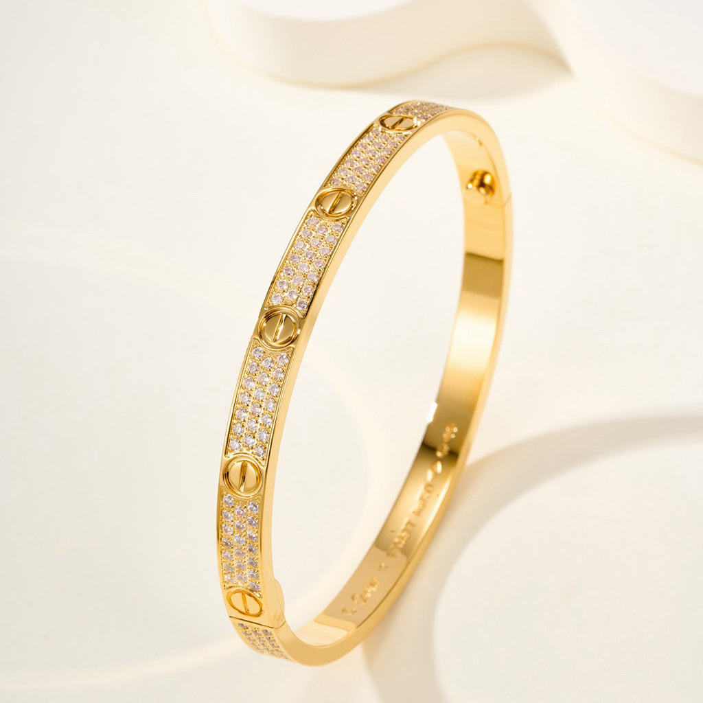 [Noble Aura jewelry]LOVE BRACELET 4.8MM DIAMOND-PAVED