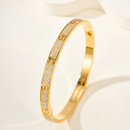 [Noble Aura jewelry]LOVE BRACELET 4.8MM DIAMOND-PAVED