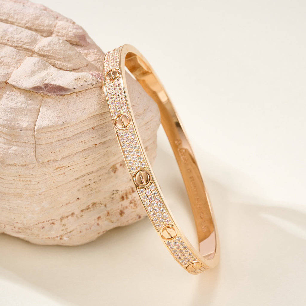 [Noble Aura jewelry]LOVE BRACELET 4.8MM DIAMOND-PAVED