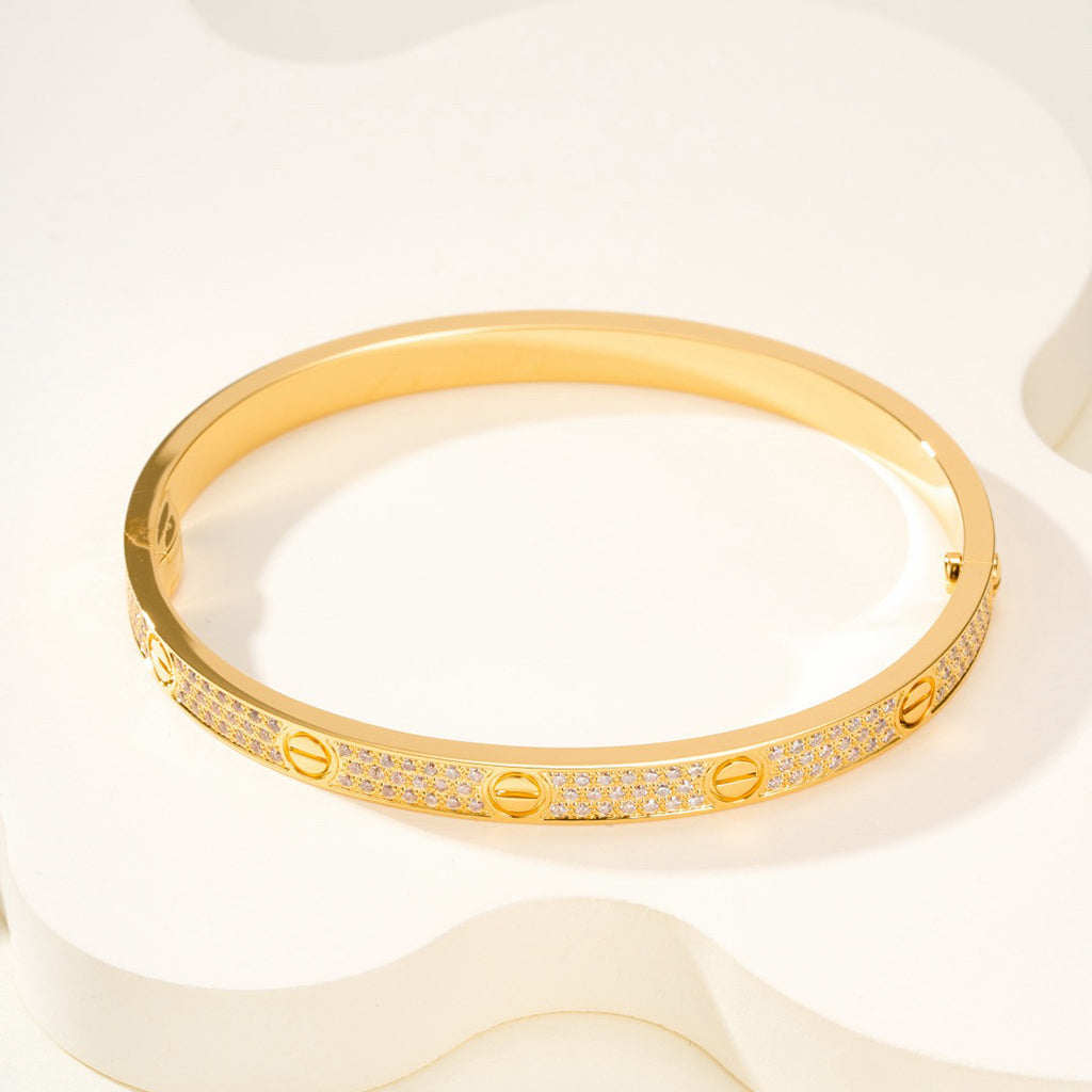 [Noble Aura jewelry]LOVE BRACELET 4.8MM DIAMOND-PAVED