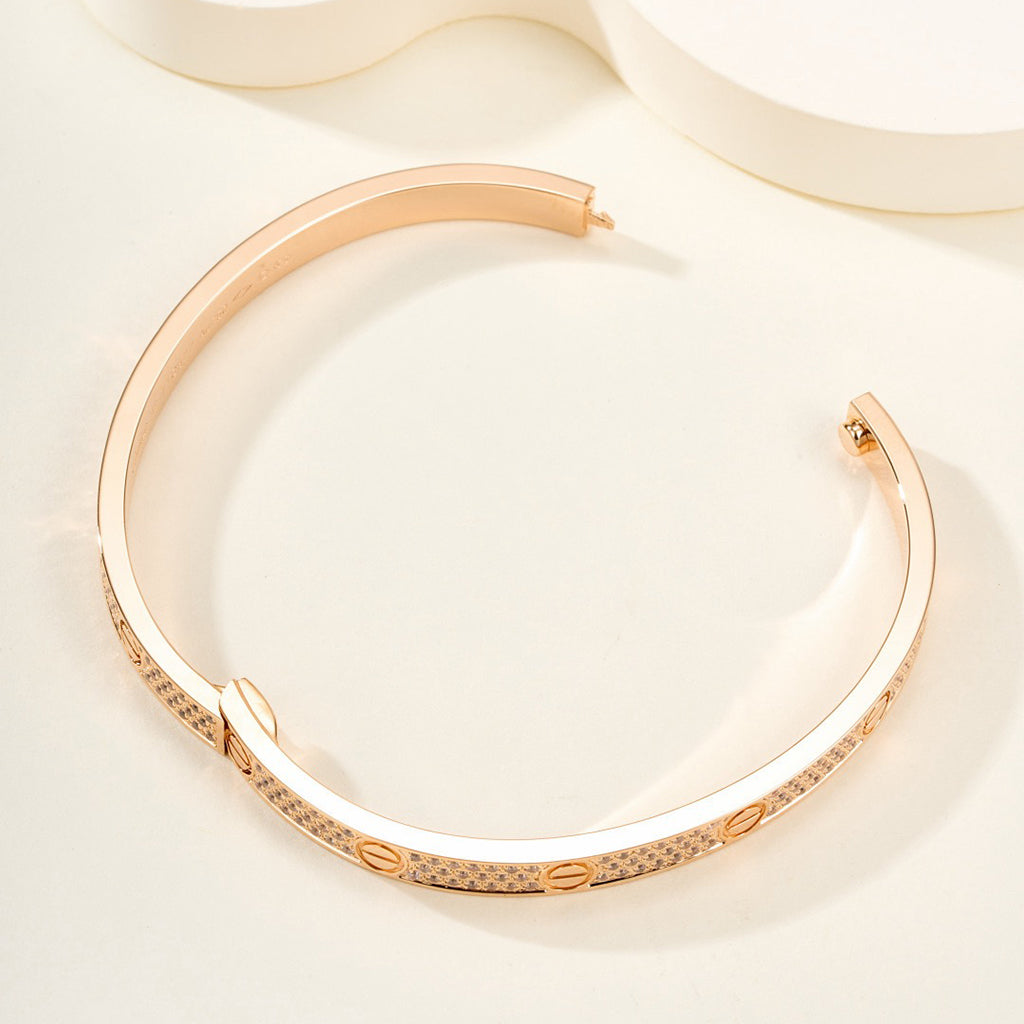 [Noble Aura jewelry]LOVE BRACELET 4.8MM DIAMOND-PAVED