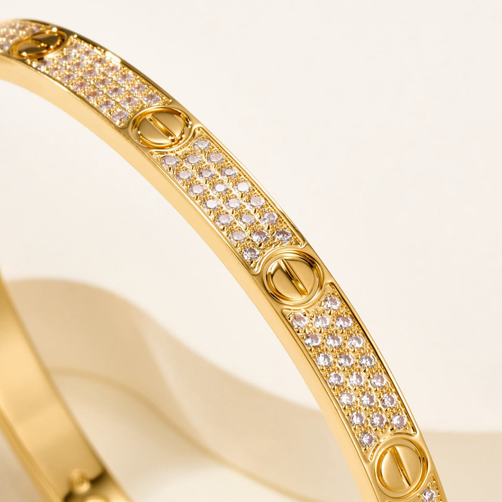 [Noble Aura jewelry]LOVE BRACELET 4.8MM DIAMOND-PAVED