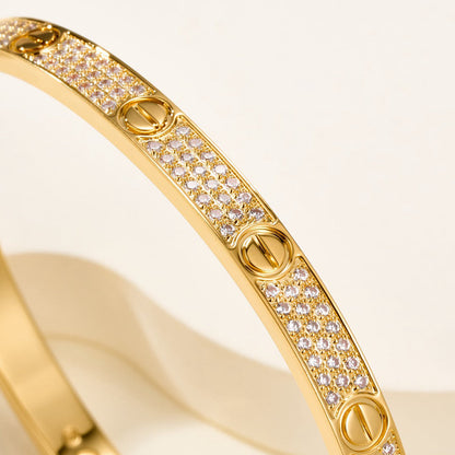 [Noble Aura jewelry]LOVE BRACELET 4.8MM DIAMOND-PAVED