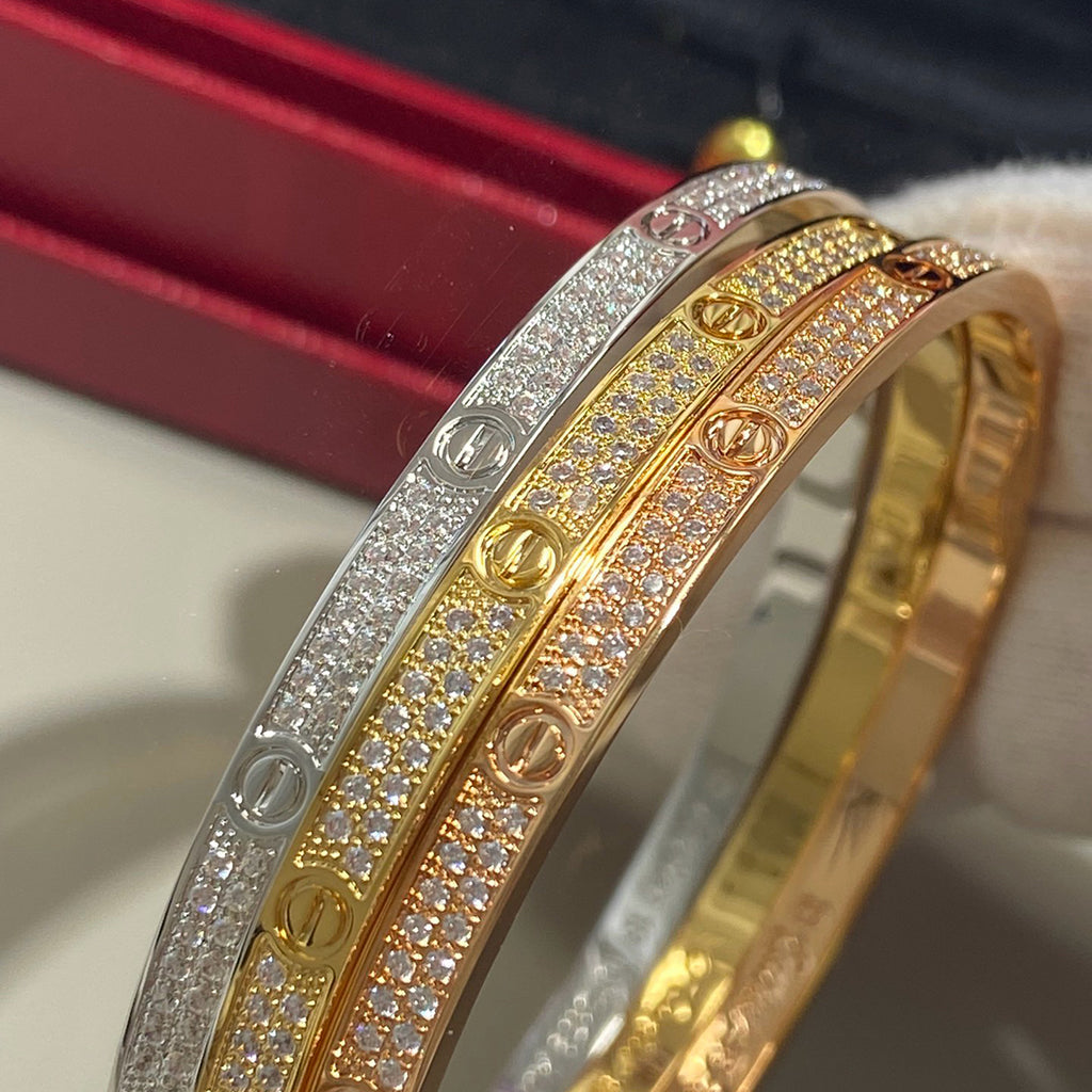 [Noble Aura jewelry]LOVE BRACELET 3.65MM DIAMOND-PAVED