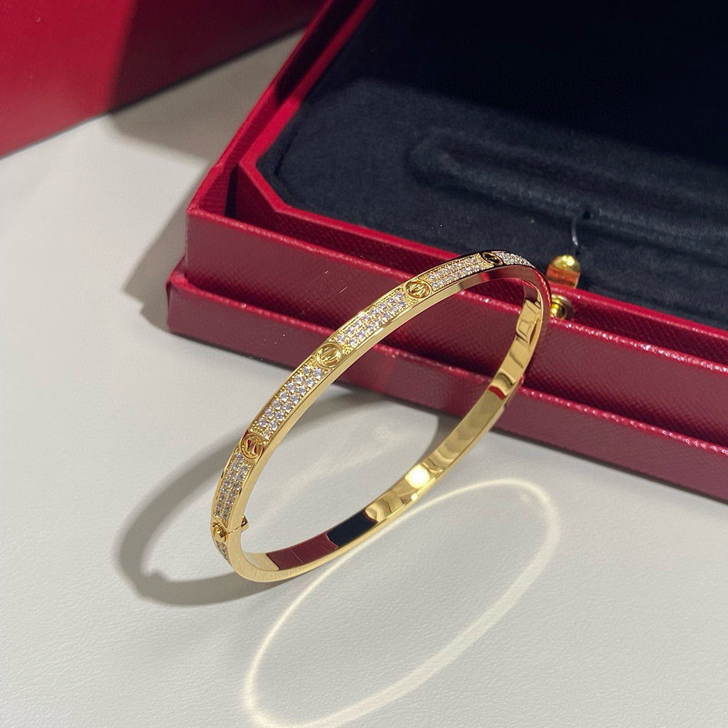 [Noble Aura jewelry]LOVE BRACELET 3.65MM DIAMOND-PAVED