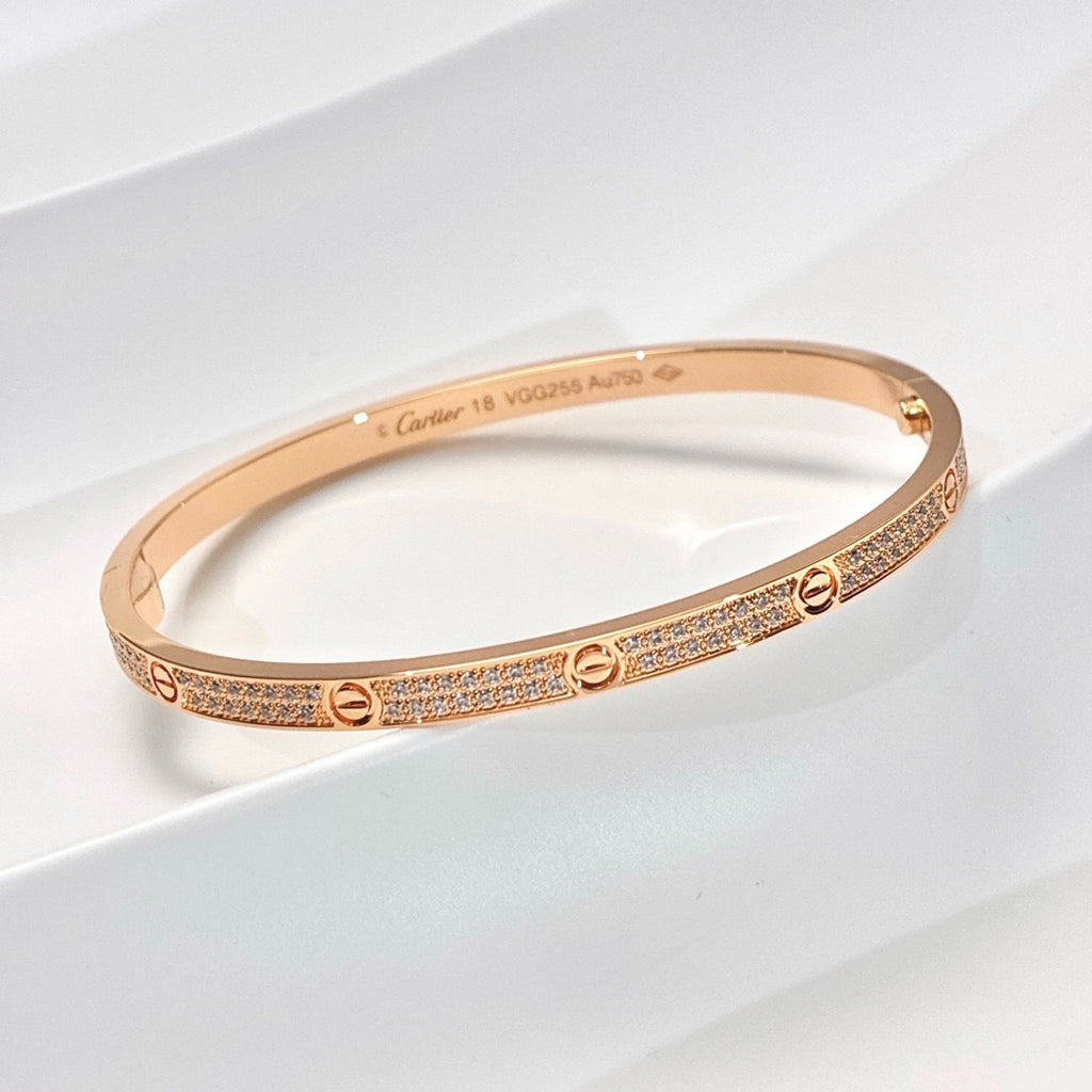 [Noble Aura jewelry]LOVE BRACELET 3.65MM DIAMOND-PAVED