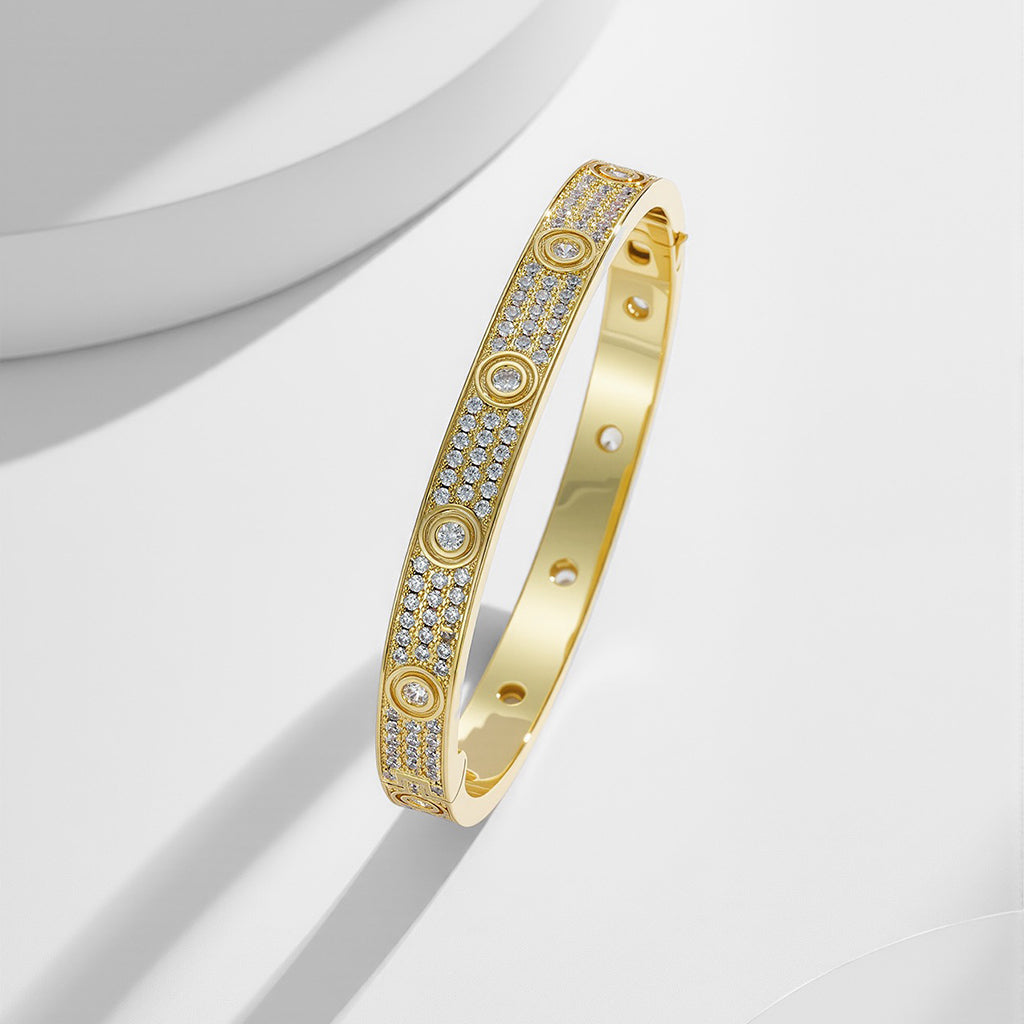 [Noble Aura jewelry]LOVE BRACELET 6.1MM DIAMOND-PAVED 10 BIG DIAMONDS
