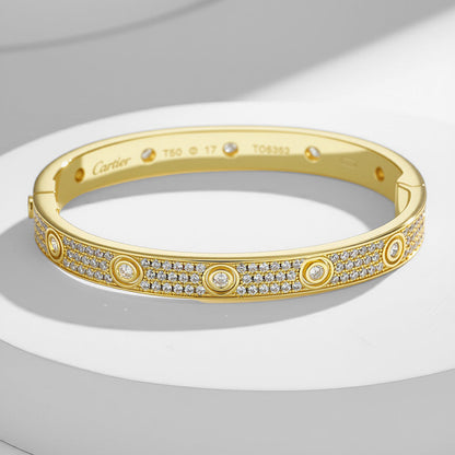 [Noble Aura jewelry]LOVE BRACELET 6.1MM DIAMOND-PAVED 10 BIG DIAMONDS