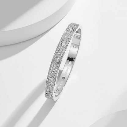 [Noble Aura jewelry]LOVE BRACELET 6.1MM DIAMOND-PAVED 10 BIG DIAMONDS