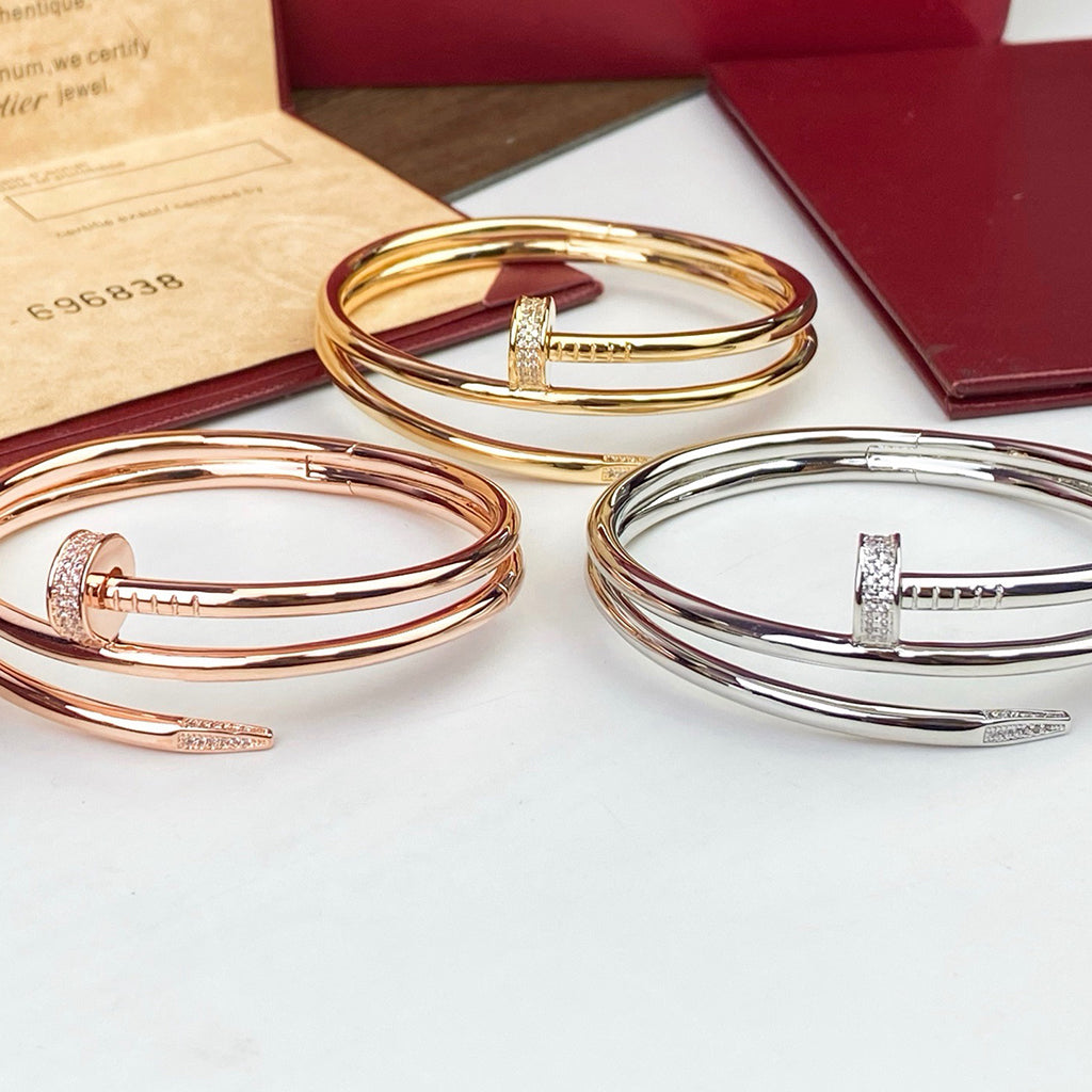[Noble Aura jewelry]JUSTE BRACELET 3.5MM DOUBLE ROW DIAMOND