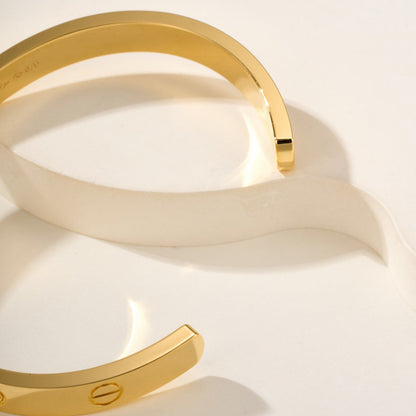 [Noble Aura jewelry]LOVE BRACELET 6.1MM 1 DIAMOND OPEN CUFF